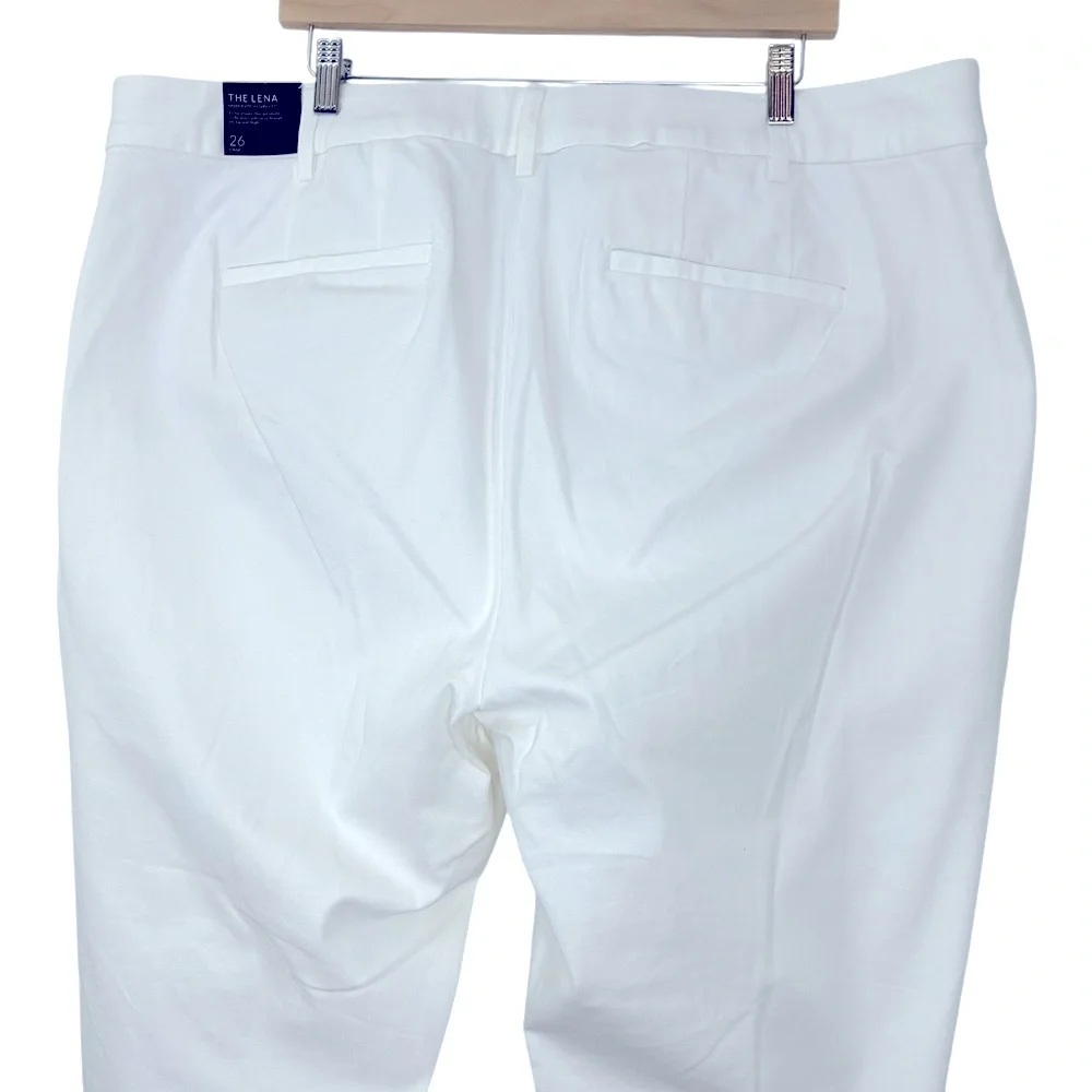 NEW Lane Bryant White Crop Pants The Lena Size 26 WITH FLAW